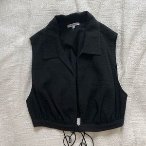 Reformation Tie Cropped Vest in Black